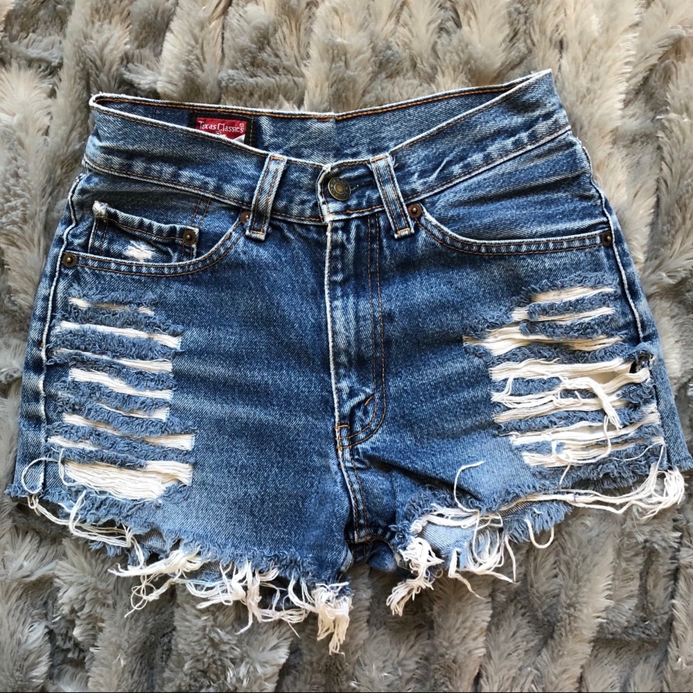 Texas Classics Vintage Distressed Jean Shorts